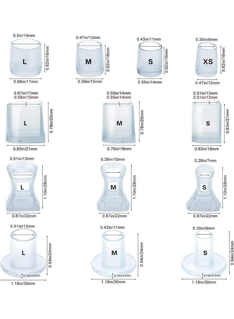 ChicAbode 13 Pairs High Heel Protectors, Stiletto Cap Clear Plastic Covers Shoe Savers for Walking on Grass Uneven Floor Weddings Outdoor Protecting Heels, Four Styles - Image 3